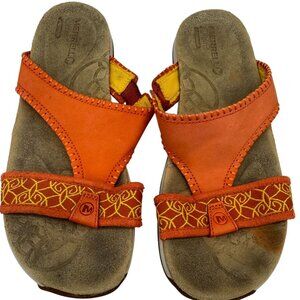 Merrell Womens Moroccan Spice Sandals Size 8 Orange Slip On Casual Cushioned